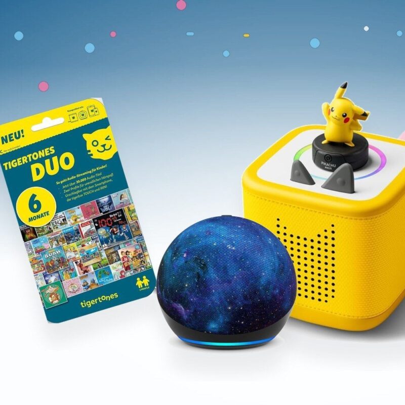 Toniebox 2 mit Pikachu, Echo Dot Kids und tigertones Duo zu den Prime Deal Days